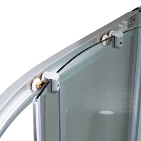 KABINA PRYSZNICOWA Z HYDROMASAŻEM PUERTO 01A SZCZOTKOWANY CHROM 80x80 CM PUERTO-CH-BR-01A-80