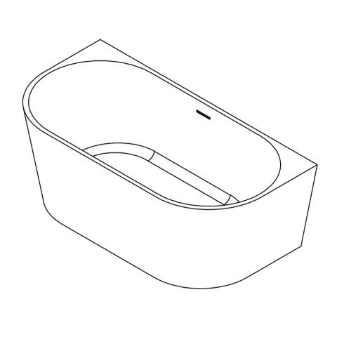 WANNA PRZYŚCIENNA LENA2 527C2 BIAŁA PRZELEW ZŁOTY SZCZOTKOWANY 160x80 CM