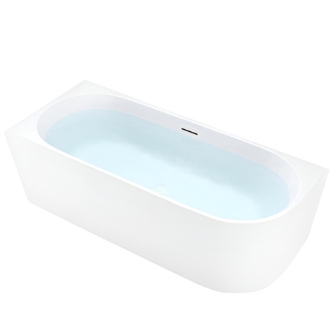 WANNA WOLNOSTOJĄCA PRZYŚCIENNA MERA2-509C2-L-P-WH LEWA BIAŁA PRZELEW BIAŁY 160x75 CM