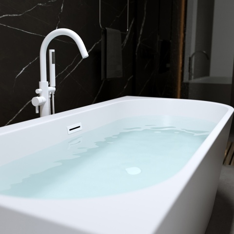 WANNA WOLNOSTOJĄCA PRZYŚCIENNA MERA2-509C2-L-P-WH LEWA BIAŁA PRZELEW BIAŁY 160x75 CM