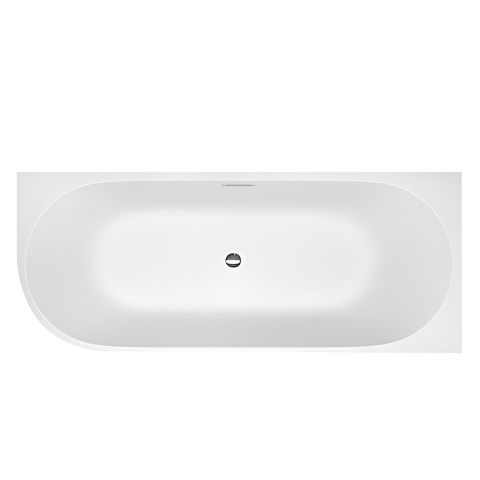 WANNA WOLNOSTOJĄCA PRZYŚCIENNA MERA2-509C2-R PRAWA BIAŁA PRZELEW CHROM 160x75 CM