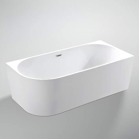 WANNA WOLNOSTOJĄCA PRZYŚCIENNA MERA2-509C2-R PRAWA BIAŁA PRZELEW CHROM 160x75 CM