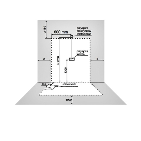 KABINA PRYSZNICOWA Z HYDROMASAŻEM I SAUNĄ WSH7716WS BIAŁA 120x85 CM