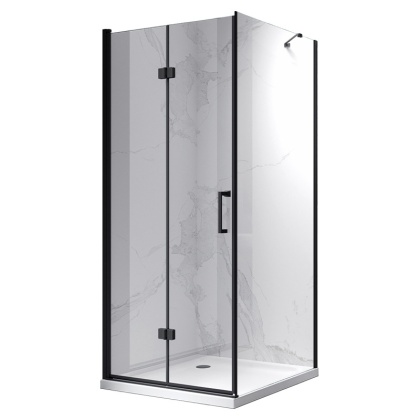 KABINA PRYSZNICOWA KWADRATOWA ZES-KZ20D-BL-100 CZARNA 100x100 CM
