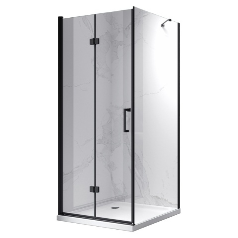 KABINA PRYSZNICOWA KWADRATOWA ZES-KZ20D-BL-100 CZARNA 100x100 CM