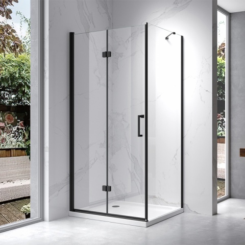 KABINA PRYSZNICOWA PROSTOKĄTNA ZES-KZ20C-BL-90X80 CZARNA 90x80 CM