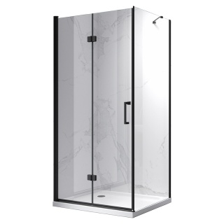 KABINA PRYSZNICOWA PROSTOKĄTNA ZES-KZ20D-BL-100X90 CZARNA 100x90 CM