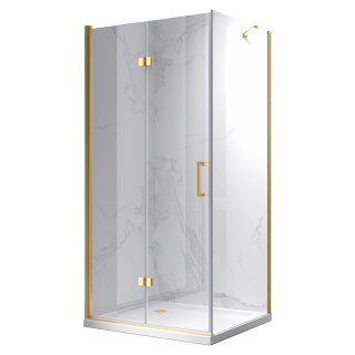 KABINA PRYSZNICOWA PROSTOKĄTNA ZES-KZ20D-GL-100X90 ZŁOTA 100x90 CM