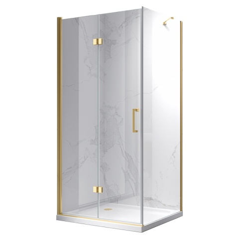 KABINA PRYSZNICOWA PROSTOKĄTNA ZES-KZ20D-GL-100X90 ZŁOTA 100x90 CM