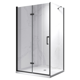 KABINA PRYSZNICOWA PROSTOKĄTNA ZES-KZ20E-BL-110X90 CZARNA 110x90 CM