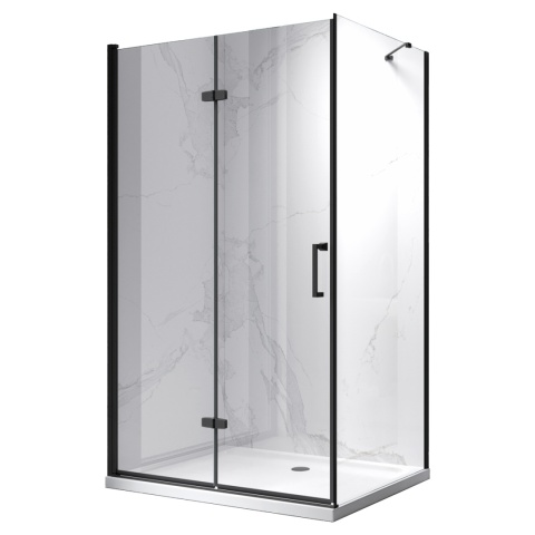 KABINA PRYSZNICOWA PROSTOKĄTNA ZES-KZ20E-BL-110X90 CZARNA 110x90 CM