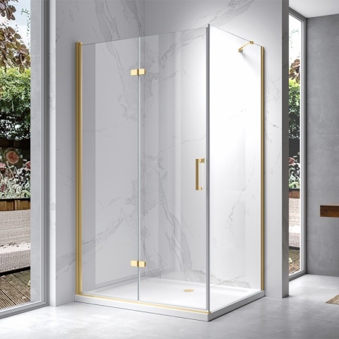 KABINA PRYSZNICOWA PROSTOKĄTNA ZES-KZ20E-GL-110X80 ZŁOTA 110x80 CM