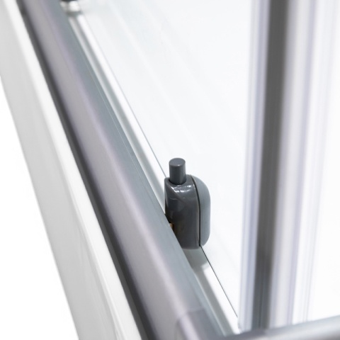 KABINA PRYSZNICOWA Z HYDROMASAŻEM ALMA PRAWA SZCZOTKOWANY CHROM 100X80