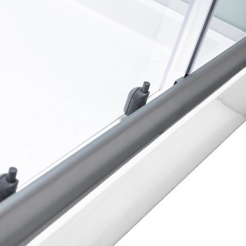 KABINA PRYSZNICOWA Z HYDROMASAŻEM ALMA PRAWA SZCZOTKOWANY CHROM 100X80