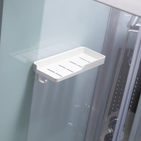 KABINA PRYSZNICOWA Z HYDROMASAŻEM ALMA PRAWA SZCZOTKOWANY CHROM 100X80