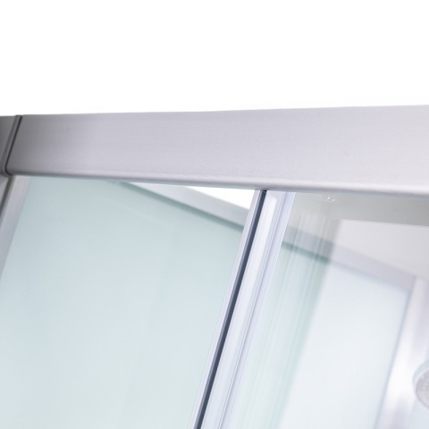 KABINA PRYSZNICOWA Z HYDROMASAŻEM ALMA PRAWA SZCZOTKOWANY CHROM 100X80