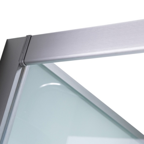 KABINA PRYSZNICOWA Z HYDROMASAŻEM ALMA PRAWA SZCZOTKOWANY CHROM 100X80