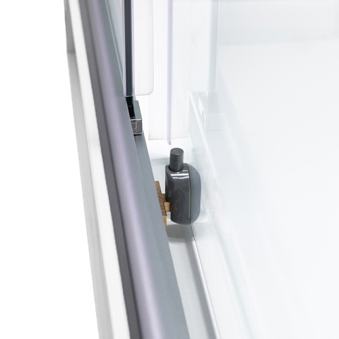 KABINA PRYSZNICOWA Z HYDROMASAŻEM ALMA PRAWA SZCZOTKOWANY CHROM 120x80