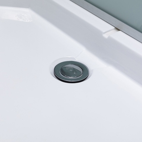 KABINA PRYSZNICOWA Z HYDROMASAŻEM ALMA PRAWA SZCZOTKOWANY CHROM 120x80