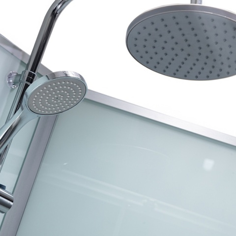 KABINA PRYSZNICOWA Z HYDROMASAŻEM ALMA PRAWA SZCZOTKOWANY CHROM 120x80