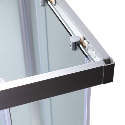 KABINA PRYSZNICOWA Z HYDROMASAŻEM ALMA PRAWA SZCZOTKOWANY CHROM 120x80