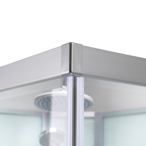 KABINA PRYSZNICOWA Z HYDROMASAŻEM ALMA PRAWA SZCZOTKOWANY CHROM 120x80