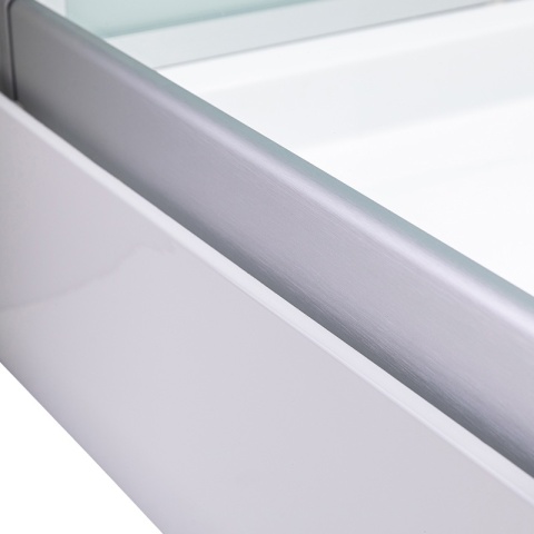 KABINA PRYSZNICOWA Z HYDROMASAŻEM ALMA PRAWA SZCZOTKOWANY CHROM 120x80