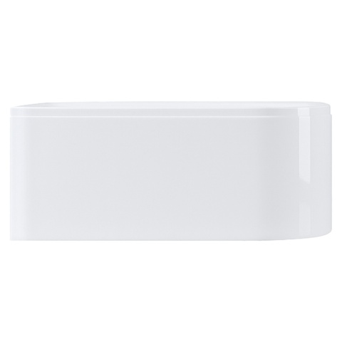 WANNA PRZYŚCIENNA Z OBUDOWĄ EBI LEWA BIAŁA PRZELEW CHROM 160x75 CM