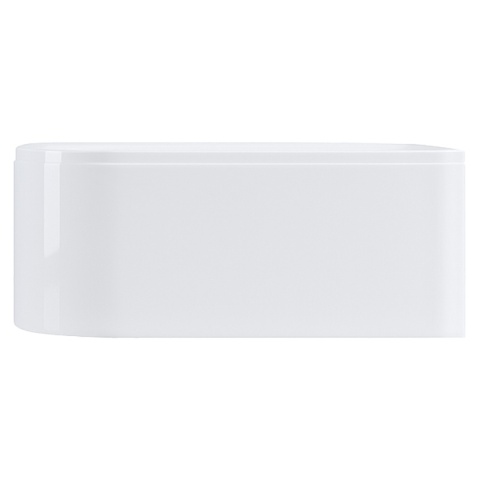 WANNA PRZYŚCIENNA Z OBUDOWĄ EBI PRAWA BIAŁA PRZELEW CHROM 160x75 CM