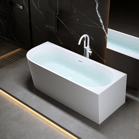 WANNA WOLNOSTOJĄCA PRZYŚCIENNA MERA2-509C2-R-P-WHMT PRAWA BIAŁA PRZELEW BIAŁY MAT 160x75CM