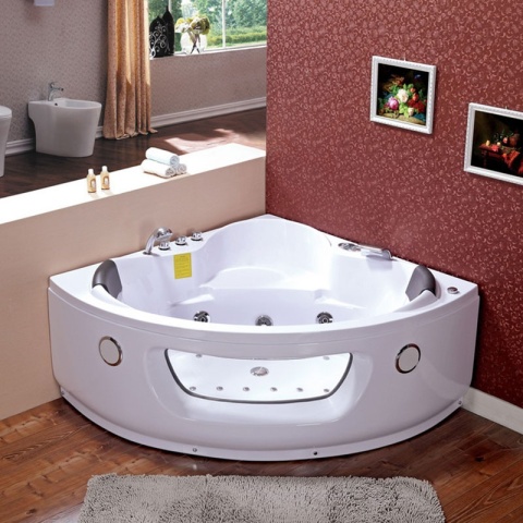 WANNA Z HYDROMASAŻEM Z PODGRZEWACZEM FLORES 601H BIAŁA 140x140 CM