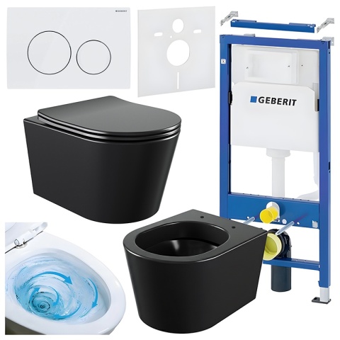 ZESTAW PODTYNKOWY WC STELAŻ GEBERIT DUOFIX MISKA ELITE-MTB-03 PRZYCISK DELTA 20 BIAŁY