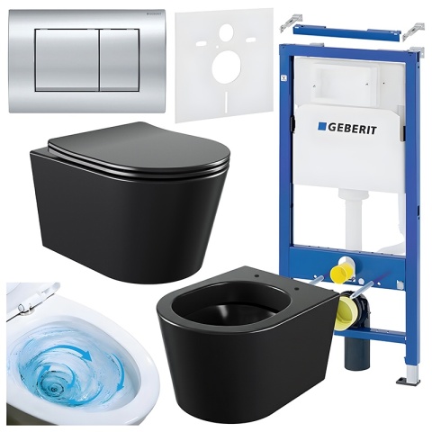 ZESTAW PODTYNKOWY WC STELAŻ GEBERIT DUOFIX MISKA ELITE-MTB-03 PRZYCISK DELTA 30 CHROM