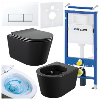 ZESTAW PODTYNKOWY WC STELAŻ GEBERIT DUOFIX MISKA ELITE-MTB-03 PRZYCISK DELTA 50 BIAŁY