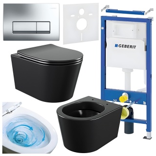 ZESTAW PODTYNKOWY WC STELAŻ GEBERIT DUOFIX MISKA ELITE-MTB-03 PRZYCISK DELTA 50 CHROM