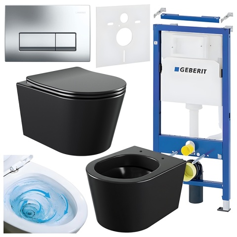 ZESTAW PODTYNKOWY WC STELAŻ GEBERIT DUOFIX MISKA ELITE-MTB-03 PRZYCISK DELTA 50 CHROM