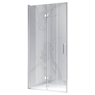 DRZWI PRYSZNICOWE UCHYLNE DO WNĘKI ZES-KZ21B-80 CHROM 80 CM 6 MM