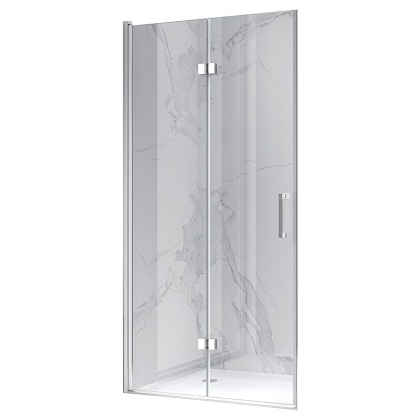 DRZWI PRYSZNICOWE UCHYLNE DO WNĘKI ZES-KZ21B-80 CHROM 80 CM 6 MM