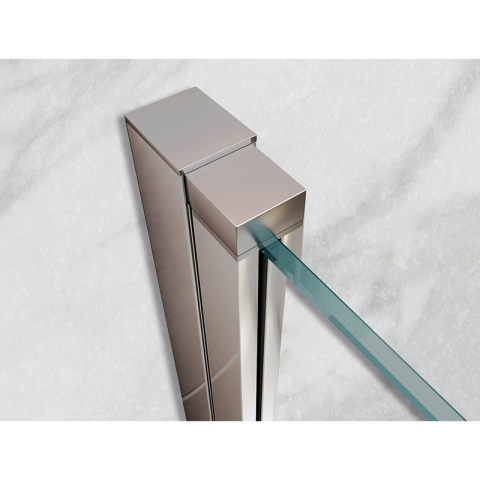 DRZWI PRYSZNICOWE UCHYLNE DO WNĘKI ZES-KZ21B-80 CHROM 80 CM 6 MM