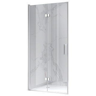 DRZWI PRYSZNICOWE UCHYLNE DO WNĘKI ZES-KZ21C-90 CHROM 90 CM 6 MM