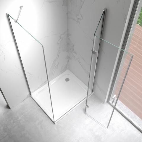 KABINA PRYSZNICOWA PROSTOKĄTNA ZES-KZ20C-90X80 CHROM 90x80 CM