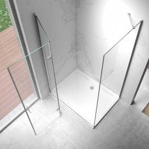 KABINA PRYSZNICOWA PROSTOKĄTNA ZES-KZ20E-110X90 CHROM 110x90 CM