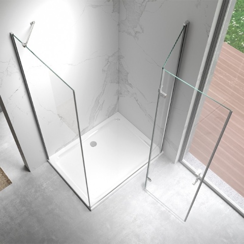 KABINA PRYSZNICOWA PROSTOKĄTNA ZES-KZ20F-120X80 CHROM 120x80 CM