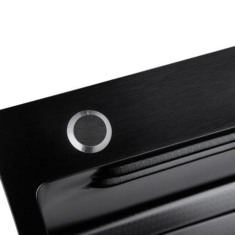 ZLEWOZMYWAK JEDNOKOMOROWY WIELOFUNKCYJNY ALFA 68X45 CZARNY ZLEW KUCHENNY