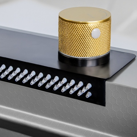 ZLEWOZMYWAK JEDNOKOMOROWY Z WODOSPADEM WIELOFUNKCYJNY ZES-PARYS 75X45 SZARY ZLEW KUCHENNY