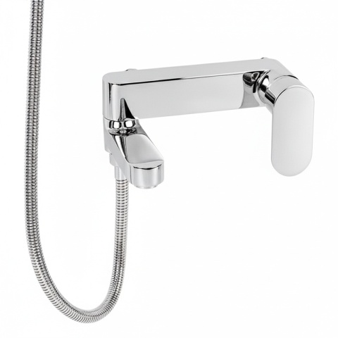 BATERIA WANNOWA ŚCIENNA PRYSZNICOWA NATRYSKOWA ZESTAW F304A CHROM