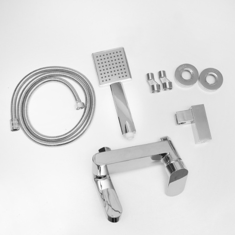 BATERIA WANNOWA ŚCIENNA PRYSZNICOWA NATRYSKOWA ZESTAW F304A CHROM