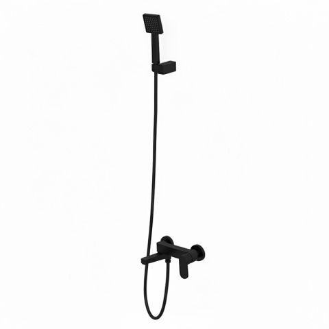 BATERIA WANNOWA ŚCIENNA PRYSZNICOWA NATRYSKOWA ZESTAW F304B-BL CZARNA