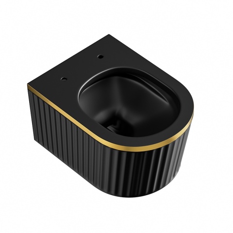 MISKA WC WISZĄCA RIMLESS LUMA-MTB-GL-RIM-03 CZARNY MAT DESKA WOLNOOPADAJĄCA DUROPLAST