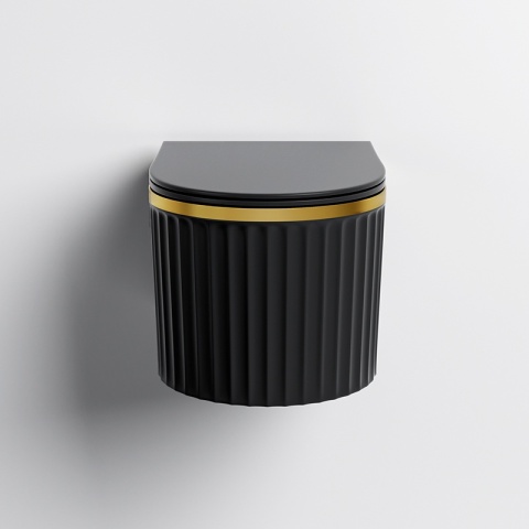 MISKA WC WISZĄCA RIMLESS LUMA-MTB-GL-RIM-03 CZARNY MAT DESKA WOLNOOPADAJĄCA DUROPLAST